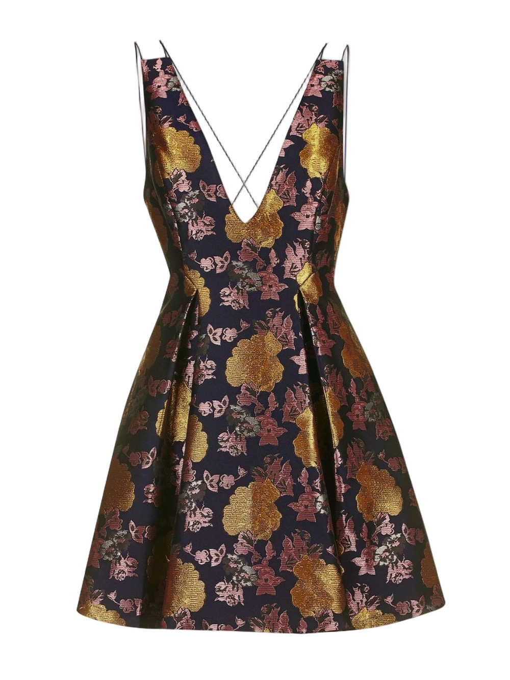 TOPSHOP Jacquard Thin Strap Dress
